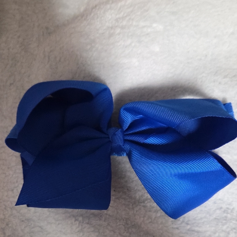 Blue and Teal Kids Hair Bow Set - Picture 2 of 6